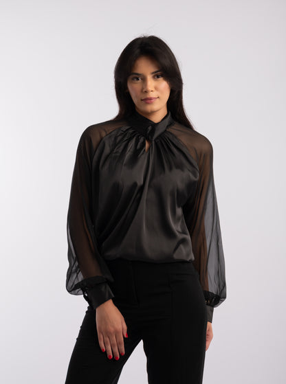 Chemise "Éclipse" – Élégance Satinée