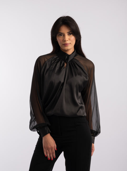Chemise "Éclipse" – Élégance Satinée