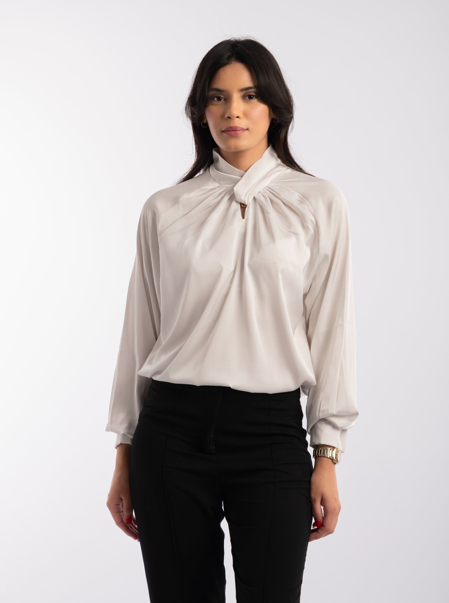 Chemise "Éclipse Blanche" – Pureté & Élégance Satinée